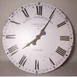 A modern circular wooden wall clock 'Royal Observatory', 'Greenwich Clock Company', 71cm diameter.