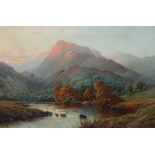 Alfred Fontville de Breanski (1877-1957), Highland Loch scene at sunset; Cade Idris, a pair,