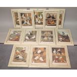 'Cassell's Pigeon Book' A set of twelve framed prints of various pigeons, 25cm wide x 31cm high,