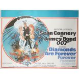 JAMES BOND, 'Diamonds Are Forever', United Artists, (1971), UK Quad, linen-backed,