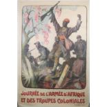LUCIEN JONAS (1880 - 1947) WW I Poster, 'Journee De L'Armee D'Afrique et Des Troupes Coloniales',