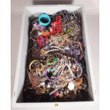 A large quantity of mostly 20th century costume jewellery (qty).