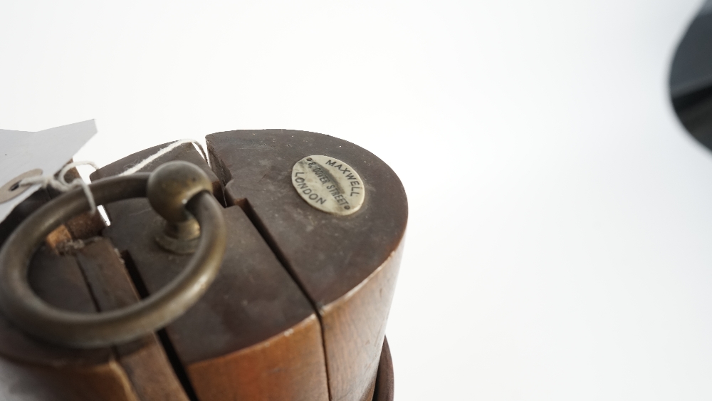 A pair of gentleman's two tone leather riding boots with wood and brass mounted lasts, - Image 4 of 4