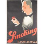 ADVERTISING POSTERS: four lithographs, including Ricard Fabregas, El Papel de Fumar, ca.