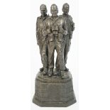 A composite bronzed commemorative figure group 'United we Conquer',