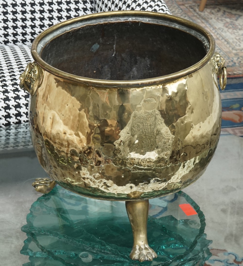 A Victorian polished brass log bin of circular form, - Image 2 of 4
