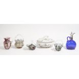 Ceramics and glass, including; a group of Victorian style frilled glassware,