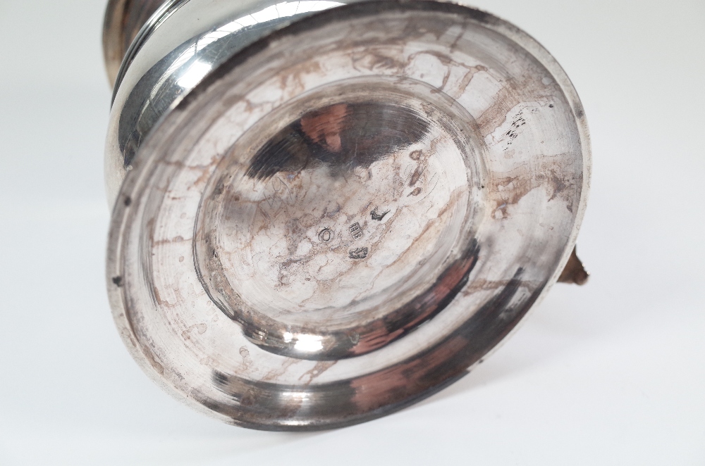 A late George II silver tankard of baluster form, the domed lid with an openwork thumbpiece, - Image 11 of 14