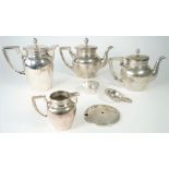 European wares, comprising; a four piece tea and coffee set, comprising; a teapot, a coffee pot,