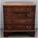 A mid-18th century mahogany chest,