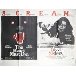 HORROR FILM POSTERS: a group of six UK. Quad film posters, including 'The Exorcist', Warner Bros.