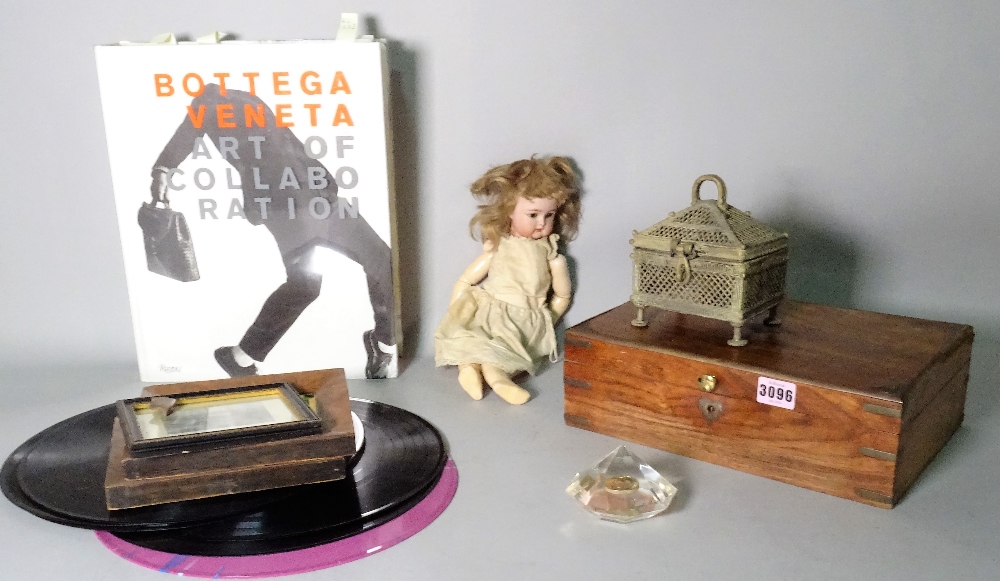 Collectables, including an early 20th century bisque head child's doll,