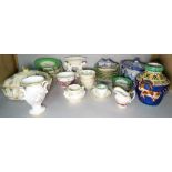 A large group of mainly 19th century ceramics, mostly dinner and tea wares, including tureens,