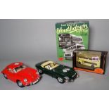 Toys, a group of mixed large die-cast vehicles, mostly Burago, including Mercedes,