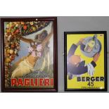 Two modern reproduction French advertising posters, the largest 69cm x 88cm, (2).