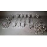 A quantity of cut glass drinking glasses, (qty).