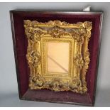 A 19th century gilt small picture frame with acanthus decoration, 54cm x 48cm.