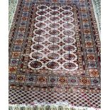 An Indian Bokhara rug, 185cm x 128cm.