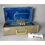 A BESSIN TRUMPET in a Yamaha case.