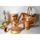 A large quantity of mostly early 20th century copper and brassware, (qty.).