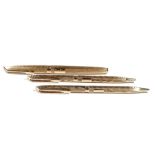 A set of three gold plated pens and pencil set by Waterman, circa 1980, comprising a fountain pen,