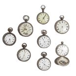 A silver cased, key wind, openfaced pocketwatch, London 1829,