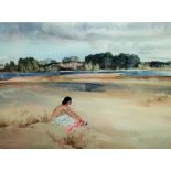 Sir William Russell Flint (1880-1969), Anne-Marie by the Loire, colour reproduction,