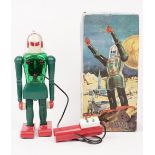 A West German 'Dux Astroman' plastic mechanical robot, circa 1960, boxed.