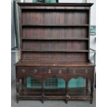 A George III pine dresser,