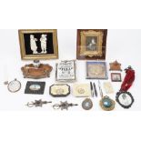 A quantity of collectables, including a Fornasetti porcelain 'Othello' tray, 22cm,