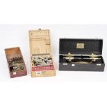 A Horologists 'Jewelling' tool by 'Favorite', cased, a brass depthing lathe, cased,