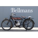 A 1921 Clyno 2 1/2 hp Lightweight 269cc motorcycle,