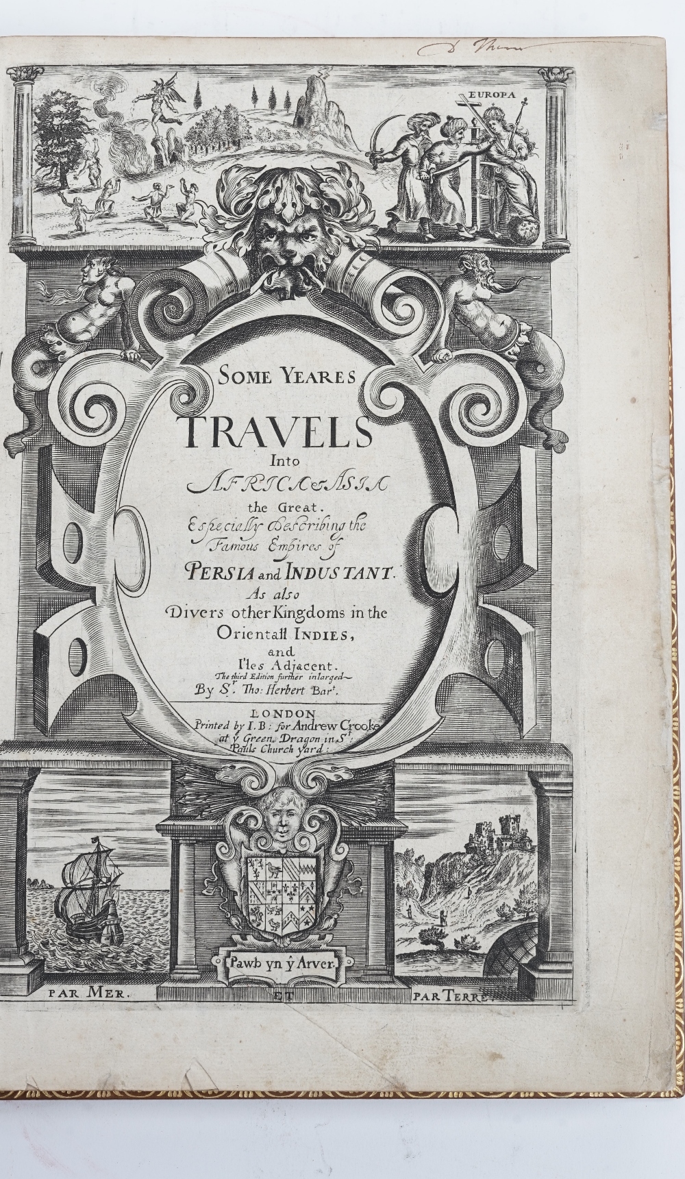 HERBERT, Thomas (1606-82). Some Years Travels into Divers Parts of Africa and Asia the Great. - Image 2 of 5