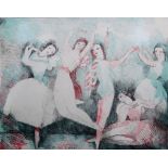 Marie Laurencin (1883-1956), La Fete de la Danse, colour lithograph, signed in the plate,