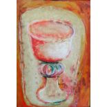 British School (20th century), A Chalice, watercolour and gouache, 35cm x 24cm.