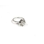 A single stone diamond ring, the brilliant-cut diamond approximately 2ct,