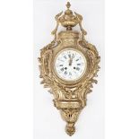 An 18th century style gilt metal cartel clock,