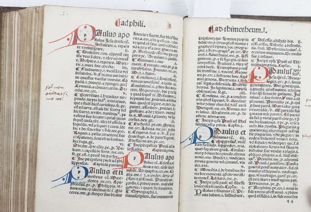 INCUNABLE - [John MARCHESINUS (late 13th-early 14th-century). Mammotrectus super Bibliam. - Image 3 of 16