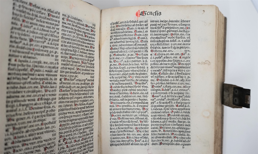 INCUNABLE - [John MARCHESINUS (late 13th-early 14th-century). Mammotrectus super Bibliam. - Image 10 of 16
