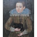 Continental School (17th century), Portrait of a boy, oil on panel, 54cm x 45cm.