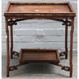 A Chinese rosewood folding table, late 19th century,