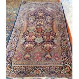 A Kashan prayer rug, Persian,