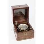 An interesting American walnut cased two-day marine chronometer by T.S. & J. D. Negus, New York, No.