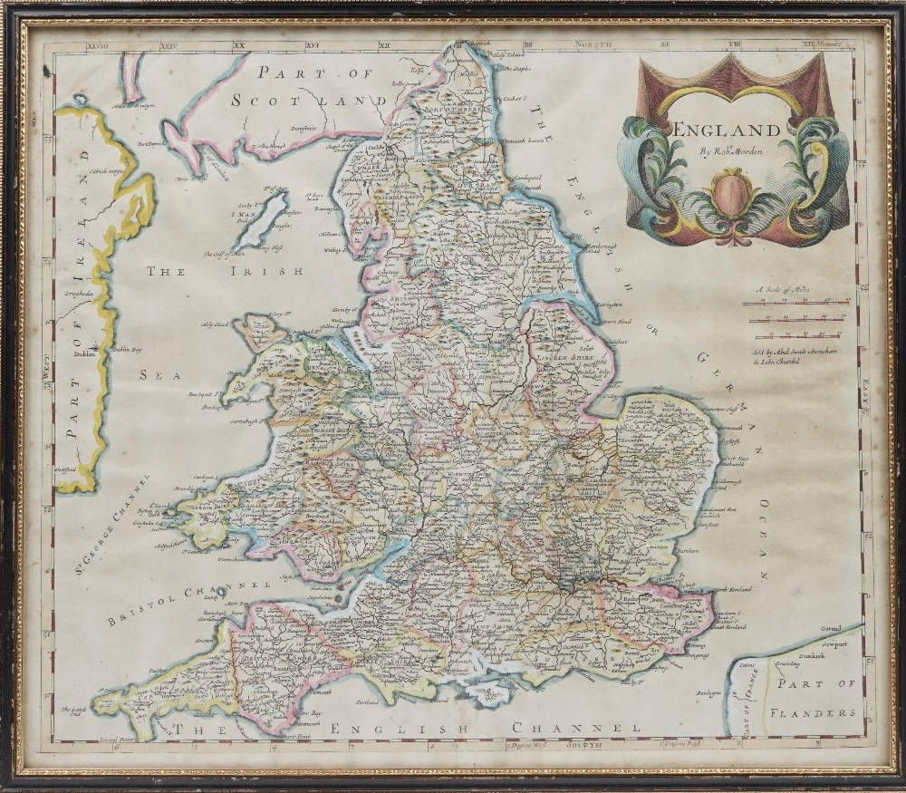 MAPS - Christopher SAXTON (1540-1610). Middlesex olima trinoban tibus habitata. - Image 4 of 6