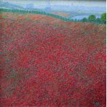 ** Pae (21st century), Poppy field, oil on canvas, signed, dated 2002/2003 on stretcher,