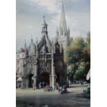 Noel Harry Leaver (1889 - 1951), Chichester Cross, watercolour, signed, 50cm x 35cm.