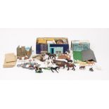 A quantity of Britains Farmyard animals and other plastic accessories, (qty).