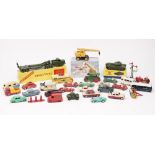 A quantity of mainly Dinky die-cast vehicles including; a 660 Tank transporter, boxed,