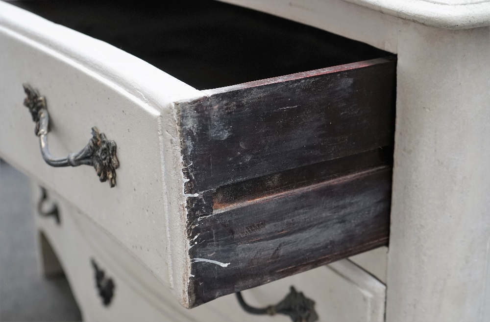 An 18th century style French grey painted commode, - Image 2 of 3