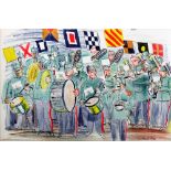 Raoul Dufy (1877-1983), The Band, lithograph printed in colours, published by School Prints Ltd,